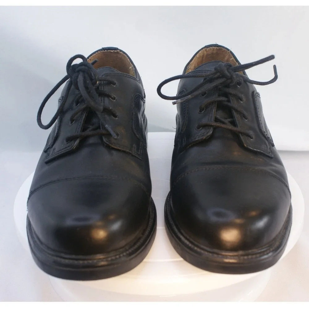 Nunn Bush Mens Black Leather Cap‎ Toe Oxford Dress Shoes 81106-57 Size 9M